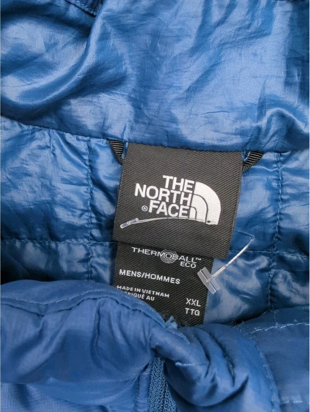 The North Face Thermoball ECO Puffer Jacket Winter Insulated Blue Mens XXL 2XL
